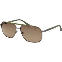 Pilotenbrille mit grünem Brauenbügel
