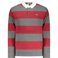 Gestreiftes Baumwoll-Langarm-Rugbyshirt