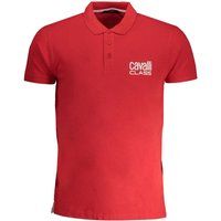 Rotes Baumwoll-Poloshirt mit Logo