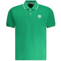 Herren Grün Baumwoll-Polohemd