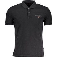 Herren Poloshirt aus schwarzer Baumwolle