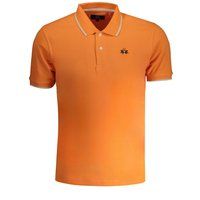 Herren Orangefarbenes Baumwoll-Poloshirt