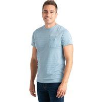 Herren Gestreiftes Kurzarm-T-Shirt mit Struktur