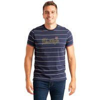 Herren Baumwoll T-Shirt mit Streifen und Heritage-Print