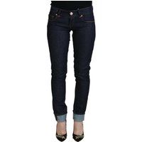 Dunkelblaue Skinny Jeans mit niedriger Taille
