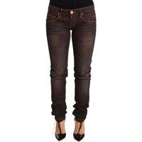 Schlank geschnittene braune Jeans