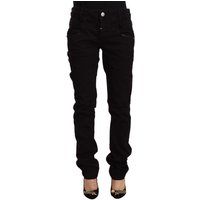 Schwarze Straight-Leg Jeans aus Denim