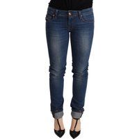 Blaue Straight Leg Jeans