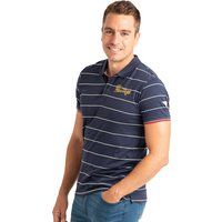 Gestreiftes Baumwoll-Kurzarm-Poloshirt
