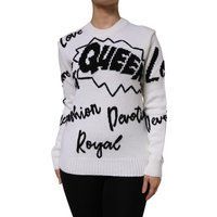 Schriftzug-Print Langarmpullover