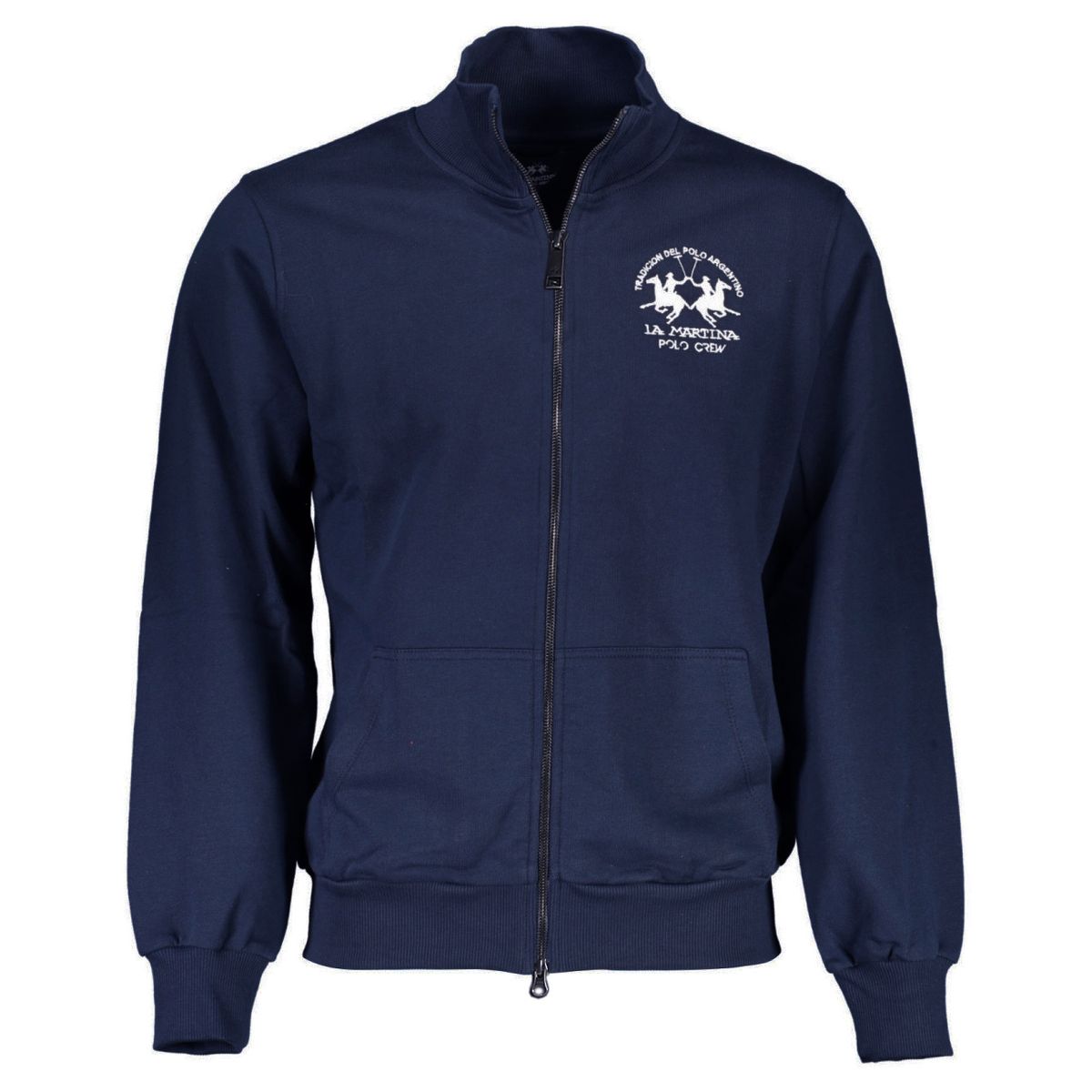 Herren Baumwoll Polo Strickjacke mit Reißverschluss
