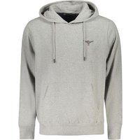 Grauer Kapuzenpullover mit Logo