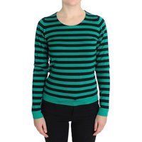 Gestreifter Strickpullover mit langen Ärmeln