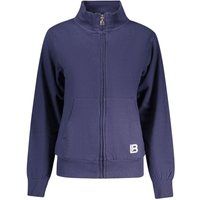 Marineblaues Sweatshirt mit Reißverschluss aus Baumwollmischung