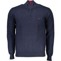 Herren Baumwollstrickpullover mit halbem Reißverschluss