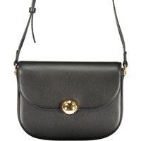 Elegante Leder-Umhängetasche mit rundem Verschluss