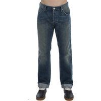Abgenutzte Straight Leg Jeans