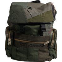Militärgrüner Patchwork-Reiserucksack