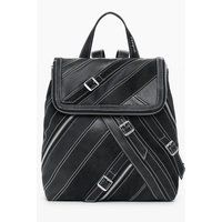 Stilvoller schwarzer Rucksack aus Kunstleder