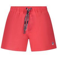 Herren Badeshorts, einfarbig Rot