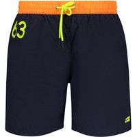 Herren Badehose Marineblau mit Kontrastbund