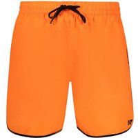 Orange Herren Badeshorts mit Saum
