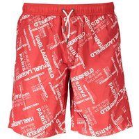 Herren Badeshorts mit rotem Logoprint