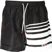 Gestreifte Badeshorts mit Logo-Detail