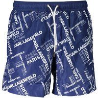 Marineblaue Badehose mit Print