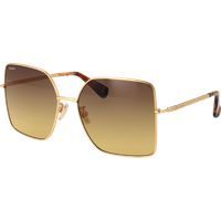 Übergroße eckige Metall Sonnenbrille