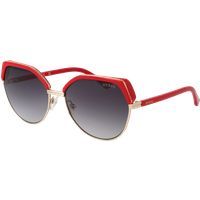 Cat-Eye Sonnenbrille mit rotem Rahmen