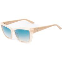 Graue, übergroße, quadratische Sonnenbrille