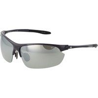 Silber verspiegelte Halbrand-Sonnenbrille