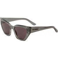 Eckige transparente graue Cat-Eye-Sonnenbrille