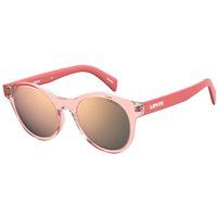 Runde, transparente, pinke Sonnenbrille