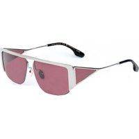 Moderne Shield Sonnenbrille Graues Metall