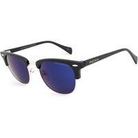 Sonnenbrille im Clubmaster-Stil mit blauen Gläsern