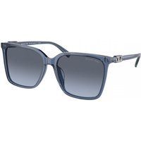 Blaue Sonnenbrille mit quadratischem Rahmen