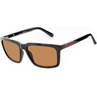 Rechteckige Sonnenbrille mit schwarzem Rahmen