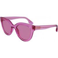 Cat-Eye Sonnenbrille aus pinkfarbenem Acetat