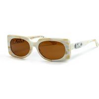 Retro Sonnenbrille mit quadratischem Rahmen und Logo
