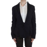Eleganter schwarzer maßgeschneiderter Blazer mit Bindegürtel