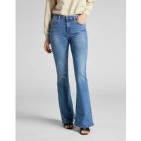 Schlagjeans mit hoher Taille