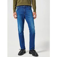 Schlank geschnittene blaue Denim Jeans