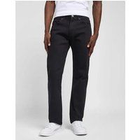 Moderne, schwarze Jeans mit geradem Bein