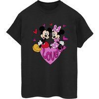 Disney - "Love Heart" T-Shirt für Damen (Schwarz)