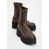 Ovil Plateau-Reißverschlussstiefel (Damen)