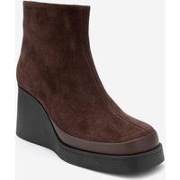 Livia Leder-Keilabsatz-Stiefel (Damen)
