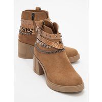 Boliva Schnalle Kette Blockabsatz Stiefel (Damen)