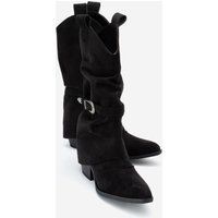 Okus Schnalle Blockabsatz Stiefel